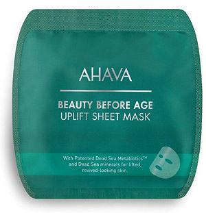 Аптечная косметика. Крем для лица AHAVA Beauty Before Age Тканевая маска для лица с подтягивающим эффектом