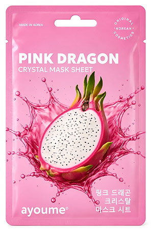 Косметика-уход AYOUME Ayoume Fruit Pink Dragon Crystal Mask Sheet Маска на тканевой основе