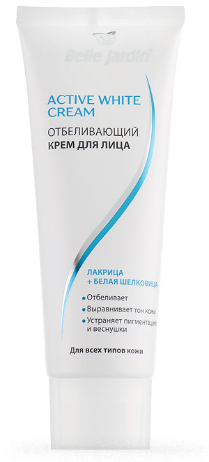 Косметика-уход BELLE JARDIN Active White Крем отбеливающий для лица Лакрица + Белая шелковица