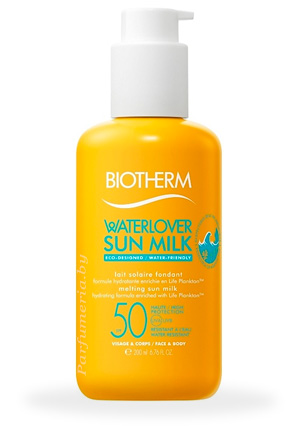 Косметика-уход BIOTHERM Waterlover Sun Milk SPF50 Солнцезащитное молочко для лица и тела