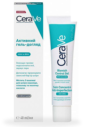  CERAVE CeraVe Активный гель-уход с салициловой, молочной и гликолевой кислотами против несовершенств кожи лица, 40 мл