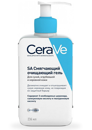  CERAVE CeraVe Смягчающий очищающий гель для сухой, огрубевшей и неровной кожи, 236 мл