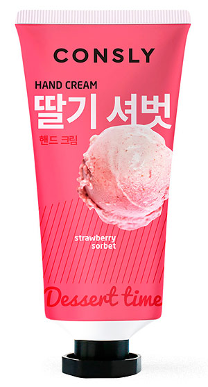 Косметика-уход CONSLY Consly Dessert Time Strawberry Sorbet Hand Cream Крем для рук с ароматом клубничного сорбета