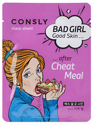Косметика-уход CONSLY Consly Good Skin After Cheat Meal Mask Sheet Маска тканевая BAD GIRL 