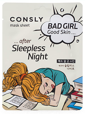 Косметика-уход CONSLY Consly Good Skin After Sleepless Night Mask Sheet Маска тканевая BAD GIRL 