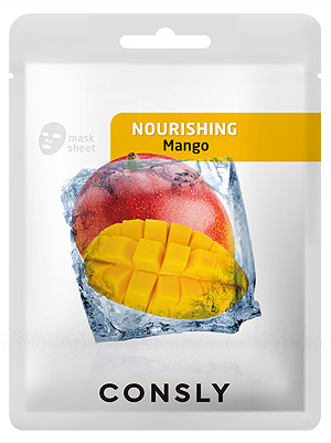 Косметика-уход CONSLY Consly Nourishing Mango Mask Pack Маска для лица тканевая питательная с экстрактом манго