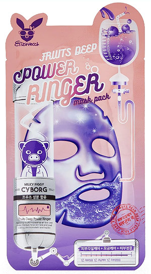 Косметика-уход ELIZAVECCA Elizavecca Fruits Deep Power Ringer Mask Pack Маска для лица тканевая с фруктовыми экстрактами