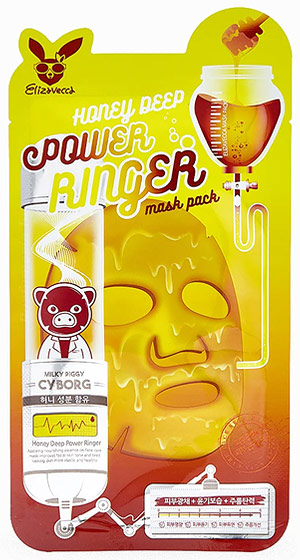 Косметика-уход ELIZAVECCA Elizavecca Honey Deep Power Ringer Mask Pack Маска для лица тканевая с экстрактом мёда