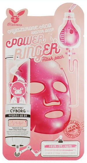 Косметика-уход ELIZAVECCA Elizavecca Hyaluronic Acid Water Deep Power Ringer Mask Pack Маска для лица тканевая с гиалуроном