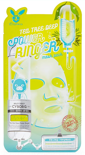 Косметика-уход ELIZAVECCA Elizavecca Tea Tree Deep Power Ringer Mask Pack Маска для лица тканевая с экстрактом чайного дерева