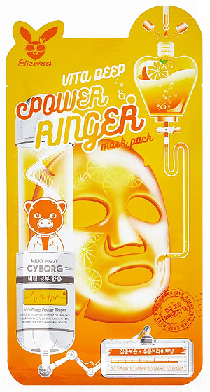 Косметика-уход ELIZAVECCA Elizavecca Vita Deep Power Ringer Mask Pack Маска для лица тканевая с витаминами