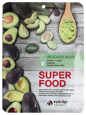 Косметика-уход EYENLIP Eyenlip Super Food Avocado Mask Маска для лица тканевая