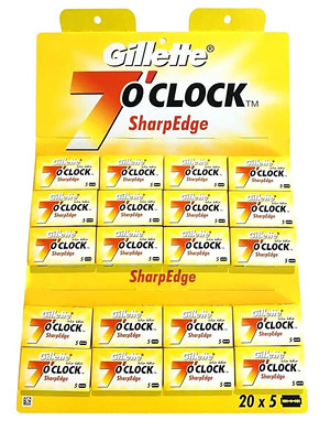 Бритва GILLETTE Gillette 7 O`clock Sharp Edge Лезвия (20*5 шт)
