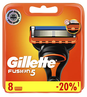 Сменные кассеты для бритвы GILLETTE Gillette Fusion кассеты 8 шт
