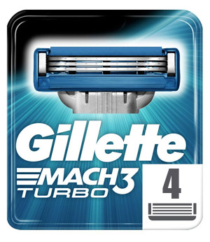 Сменные кассеты для бритвы GILLETTE Gillette Mach 3 Turbo кассеты 4 шт