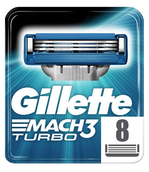 Сменные кассеты для бритвы GILLETTE Gillette Mach 3 Turbo кассеты 8 шт