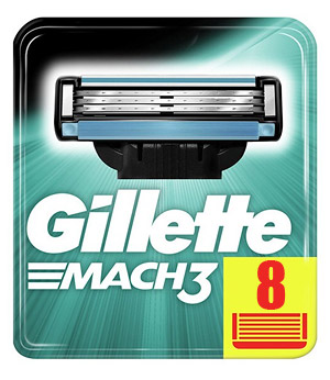 Сменные кассеты для бритвы GILLETTE Gillette Mach 3 кассеты 8 шт