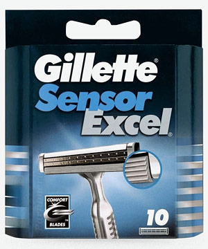 Сменные кассеты для бритвы GILLETTE Gillette Sensor Excel кассеты 10 шт