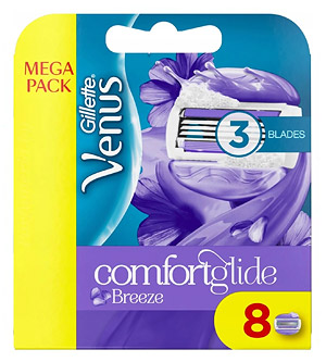 Сменные кассеты для бритвы GILLETTE Gillette Venus Comfortglide Breeze кассеты 8 шт