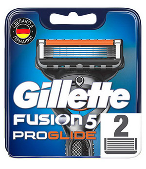 Сменные кассеты для бритвы GILLETTE Gillette Fusion Proglide кассеты 2 шт
