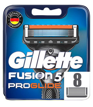 Сменные кассеты для бритвы GILLETTE Gillette Fusion Proglide кассеты 8 шт