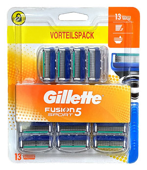 Сменные кассеты для бритвы GILLETTE Gillette Fusion Sport кассеты 13 шт