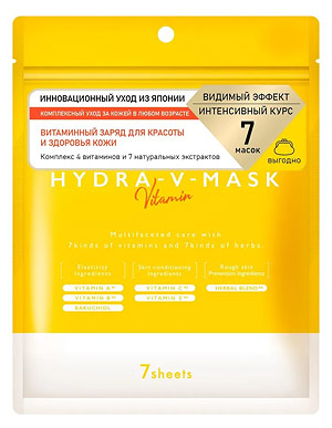 Косметика-уход LULULUN Hydra-V-Mask Vitamin Маска-эликсир Витаминная для глубокого увлажнения кожи 7