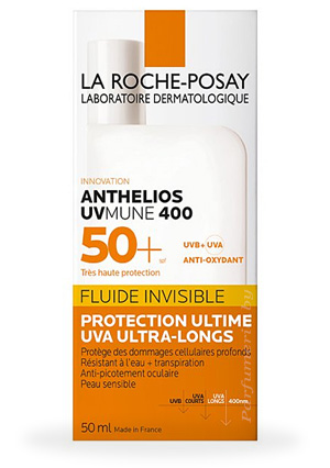 Аптечная косметика. Средства для загара LA ROCHE POSAY La Roche Posay Anthelios Солнцезащитный флюид UVA 400 SPF 50+ (50 мл)