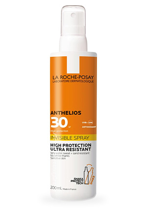 Аптечная косметика. Средства для загара LA ROCHE POSAY Anthelios Невидимый спрей для лица и тела SPF 30/PPD 14, 200 мл