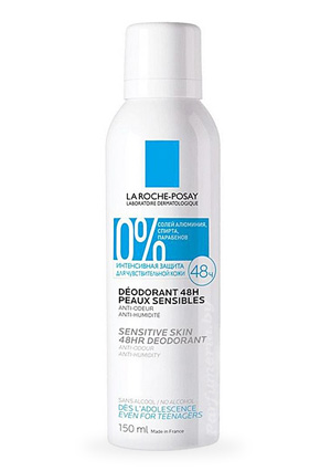 Аптечная косметика. Уход за телом LA ROCHE POSAY La Roche-Posay Дезодорант-аэрозоль 48 часов, 150мл