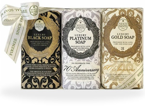 Косметика-уход NESTI DANTE Luxury Gold Platinum Black Soap Set Набор мыла