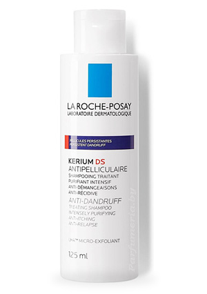Аптечная косметика. Уход за волосами LA ROCHE POSAY KERIUM DS Интенсивный шампунь против перхоти с микроотшелушивающим эффектом, 125 мл