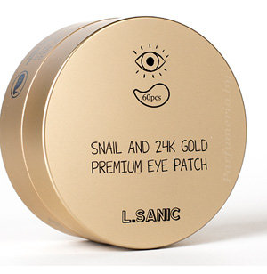 Косметика-уход L.SANIC S.Nail And 24K Gold Premium Eye Patch Гидрогелевые патчи с муцином улитки и золотом