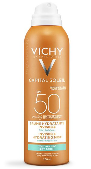 Аптечная косметика. Защита от солнца VICHY Capital Soleil Спрей-вуаль увлажняющий SPF50 200ml