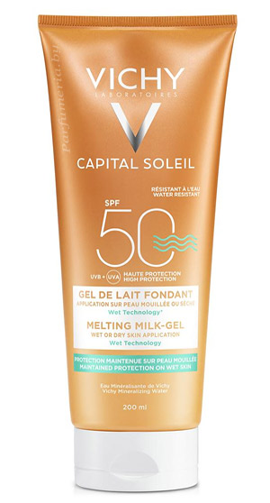 Аптечная косметика. Защита от солнца VICHY Capital Soleil Эмульсия тающая с техникой нанесения на влажную кожу SPF50