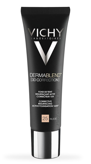 Аптечная косметика. Тональная основа VICHY Dermablend 3D Корректирующая тональная основа с высоким покрытием тон 25 SPF25