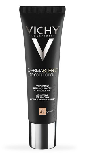 Аптечная косметика. Тональная основа VICHY Dermablend 3D Корректирующая тональная основа с высоким покрытием тон 35 SPF25