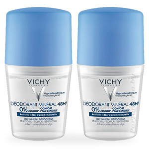 Аптечная косметика. Уход за телом VICHY Deodorants Дуопак Дезодорант анти-стресс при избыточном потоотделении 72ч 50 млх2, на 2-ой продукт скидка 50%