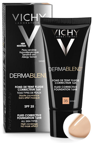 Аптечная косметика. Уход за лицом VICHY Dermablend Корректирующий тональный флюид Тон 35 SPF28