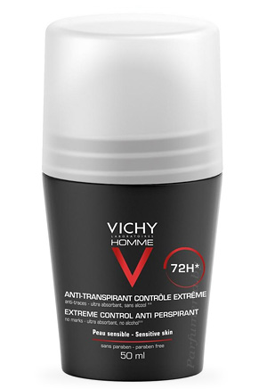 Аптечная косметика. Дезодорант-антиперспирант VICHY Homme Дезодорант против избыточного потоотделения 72 часа
