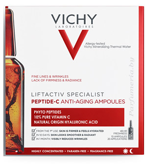 Аптечная косметика. Уход за лицом VICHY Liftactiv Specialist Peptide-C Концентрированная антивозрастная сыворотка в ампулах