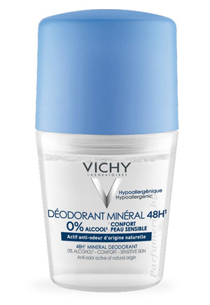 Аптечная косметика. Дезодорант VICHY Минеральный дезодорант без солей алюминия 48 часов свежести