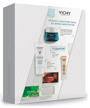 Аптечная косметика. Уход за лицом VICHY Neovadiol Набор (Крем для лица 50 мл + Ночной крем-уход 50 мл + Крем для контура глаз 15 мл)