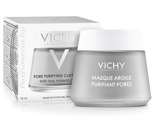 Аптечная косметика. Маска для лица VICHY Purete Thermale Минеральная очищающая поры маска с глиной 2x6 мл