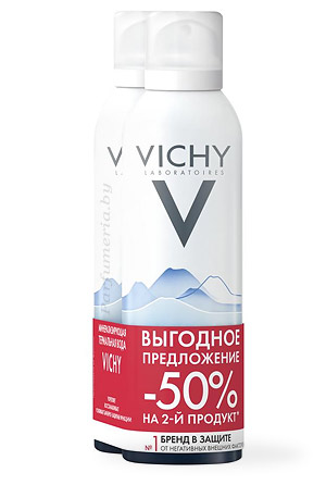 Аптечная косметика. Уход за лицом VICHY Purete Thermale Дуопак Вода термальная минерализующая 2х150мл