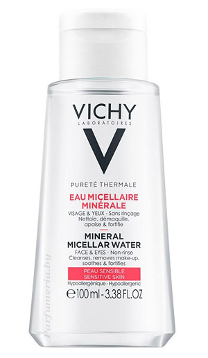 Аптечная косметика. Очищающее средство VICHY Purete Thermale Мицеллярная вода с минералами для чувствительной кожи 100 мл