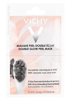 Аптечная косметика. Маска для лица VICHY Purete Thermale Минеральная маска-пилинг Двойное сияние 2х6мл