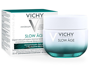 Аптечная косметика. Крем для лица VICHY Slow Age Укрепляющий крем против признаков старения для нормальной и сухой кожи SPF30
